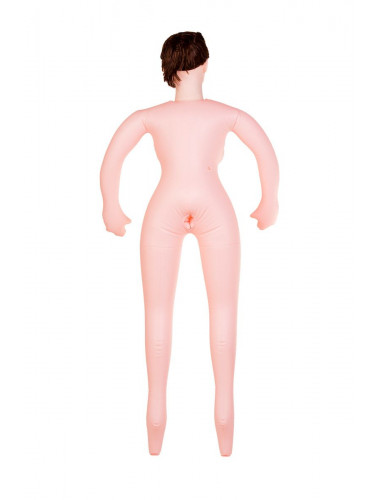 Кукла надувная с реалистичной головой. брюнетка. кибер вставка вагина – анус. 3 отверстия.