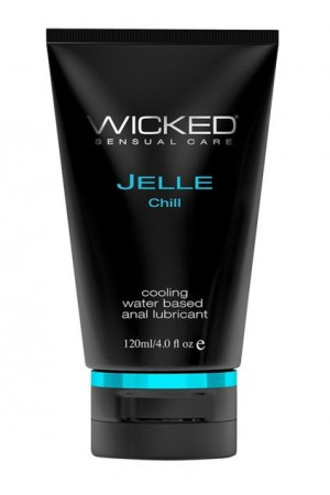 Анальный охлаждающий лубрикант WICKED JELLE CHILL на водной основе - 120 мл.