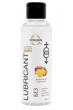 Интимный гель-смазка на водной основе VITA UDIN с ароматом манго - 200 мл.