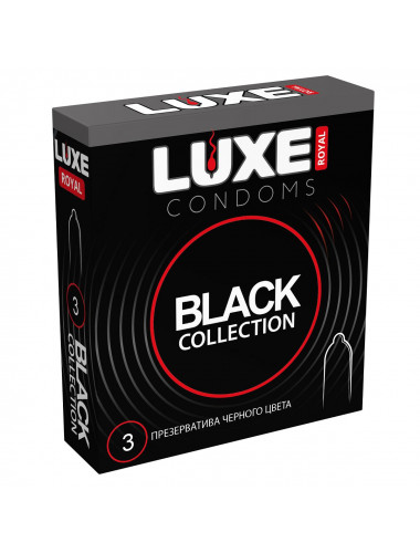 Черные презервативы LUXE Royal Black Collection - 3 шт.