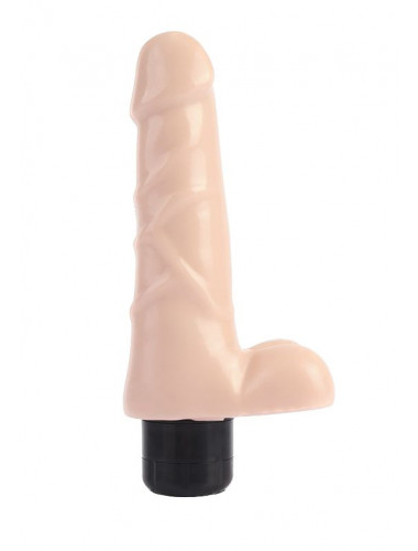 Телесный вибратор-реалистик Pleasure Vibrator - 19 см.