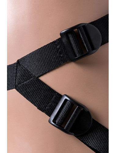 Страпон на креплении realstick strap-on jax телесный 17,9 см