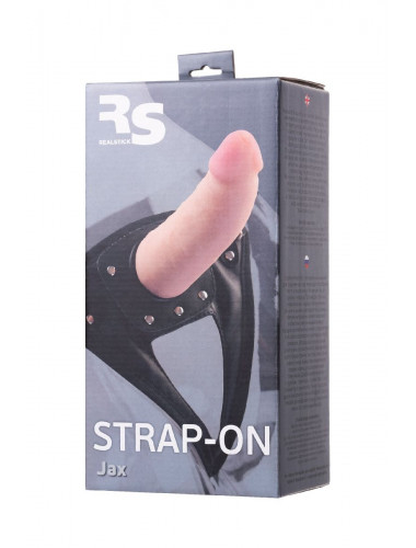 Страпон на креплении realstick strap-on jax телесный 17,9 см