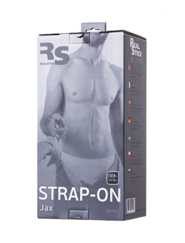 Страпон на креплении realstick strap-on jax телесный 17,9 см